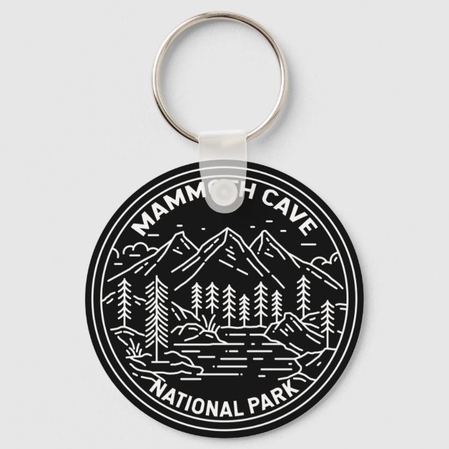 Mammoth Cave National Park Kentucky Monoline Keychain (Front)