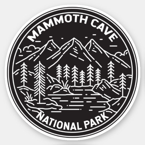 Mammoth Cave National Park Kentucky Monoline Sticker