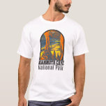 Mammoth Cave National Park Kentucky  T-Shirt<br><div class="desc">Mammoth Cave vector artwork design. The park is in west-central Kentucky,  encompassing portions of Mammoth Cave,  the longest cave system known in the world.</div>