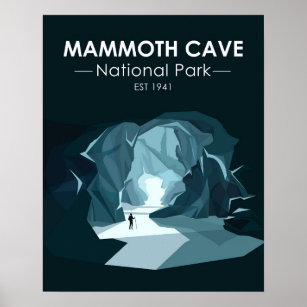 Mammoth Cave National Park Kentucky Vintage Poster