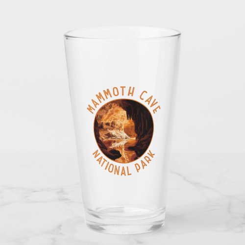 Mammoth Cave National Park Retro Distressed Circle Glass