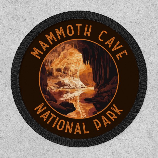 Mammoth Cave National Park Retro Distressed Circle Patch (Front)