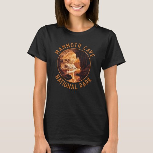 Mammoth Cave National Park Retro Distressed Circle T_Shirt