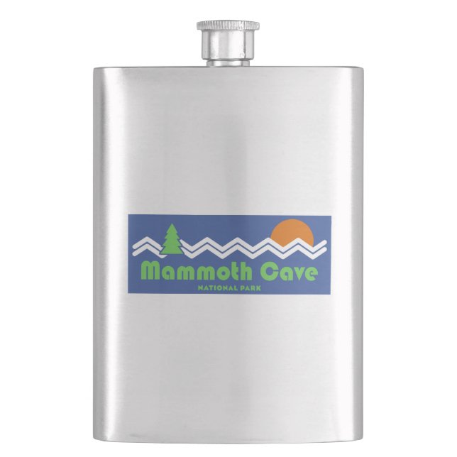 Mammoth Cave National Park Retro Flask (Front)