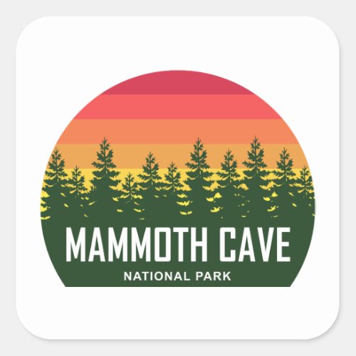 Mammoth Cave National Park Square Sticker