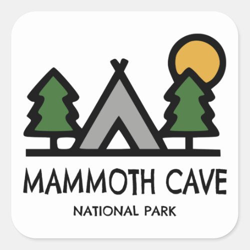 Mammoth Cave National Park Square Sticker