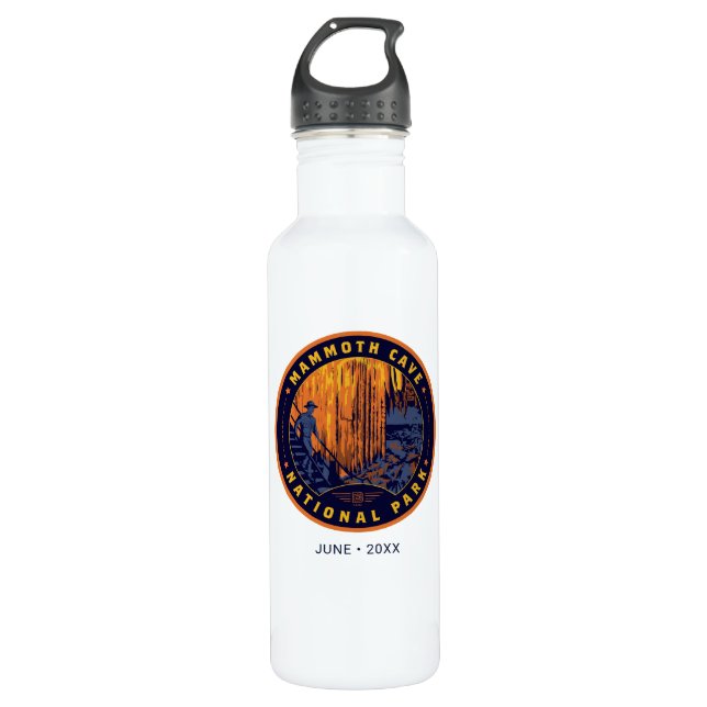 Mammoth Cave National Park Stainless Steel Water Bottle (Front)