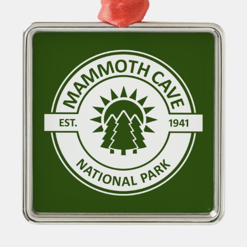 Mammoth Cave National Park Sun Trees Metal Ornament
