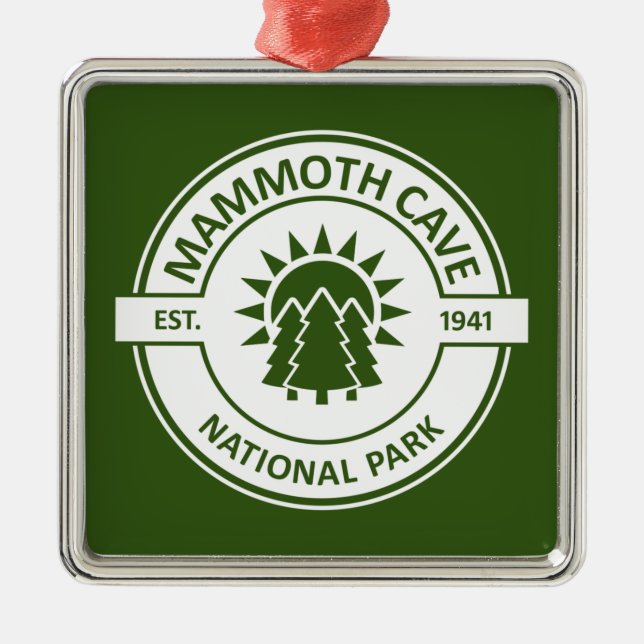 Mammoth Cave National Park Sun Trees Metal Ornament (Front)
