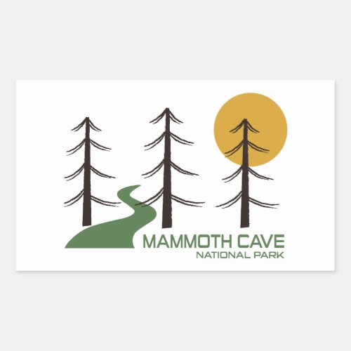 Mammoth Cave National Park Trail Rectangular Sticker