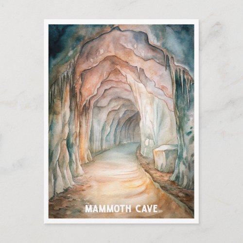 Mammoth Cave National Park Watercolor  Postcard