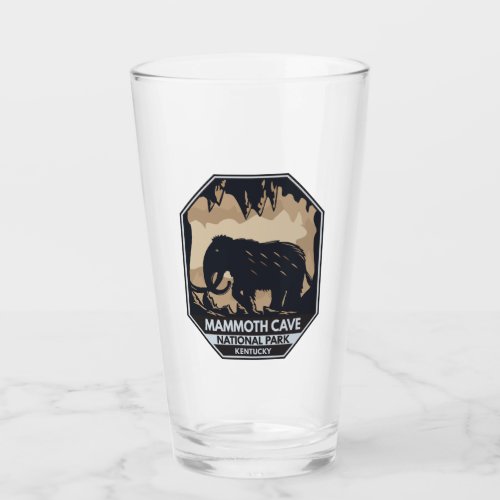 Mammoth Cave National Park Woolly Mammoth Emblem Glass