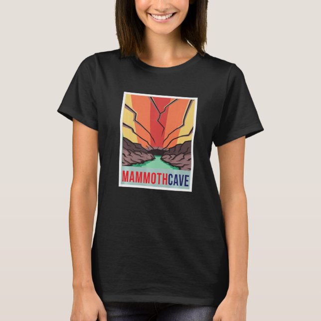 Mammoth Cave Retro National Park Souvenir Kentucky T-Shirt (Front)