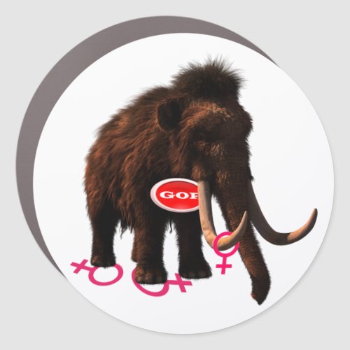 Mammoth GOPs New Mascot   Car Magnet
