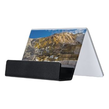 Mammoth Hot Spring Desk Business Card Holder by usyellowstone at Zazzle
