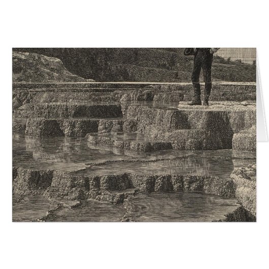 Mammoth Hot Springs view Cards (Front Horizontal)