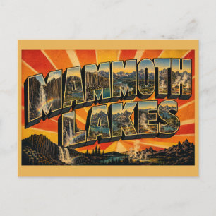 Mammoth Lakes California Basalt Waterfall Peak Art Postcard