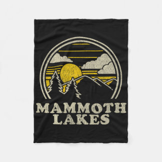 Mammoth Lakes California Ca T Shirt Vintage Hiking Fleece Blanket