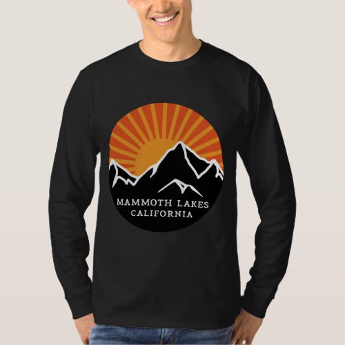 Mammoth Lakes California Retro Sunset Mountains Vi T_Shirt