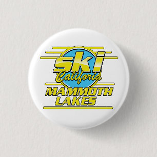 Mammoth Lakes California Ski logo Button