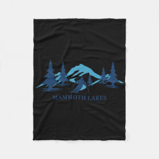Mammoth Lakes California Ski Resort Skiing Skier Fleece Blanket