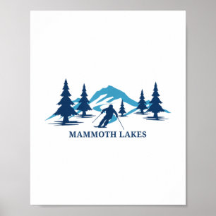 Mammoth Lakes California Ski Resort Skiing Skier _ Poster
