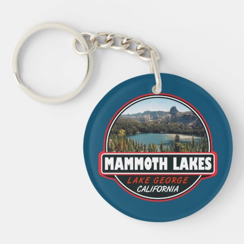 Mammoth Lakes California Travel Art Emblem Keychain