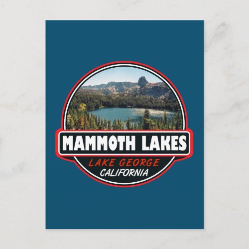 Mammoth Lakes California Travel Art Emblem Postcard