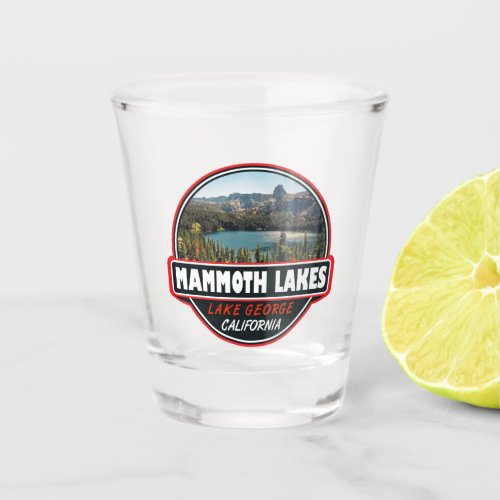 Mammoth Lakes California Travel Art Emblem Shot Glass