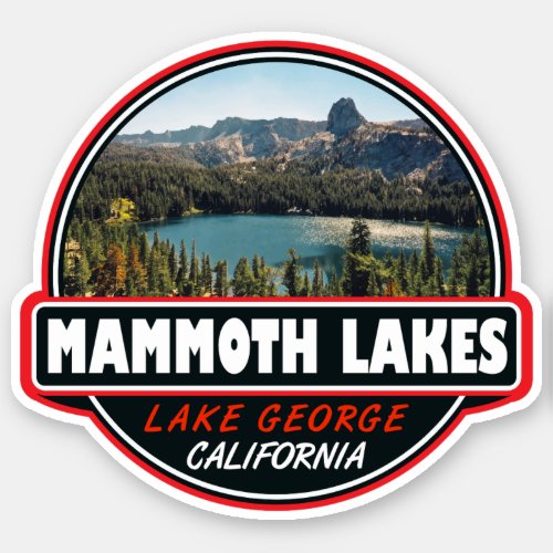 Mammoth Lakes California Travel Art Emblem Sticker
