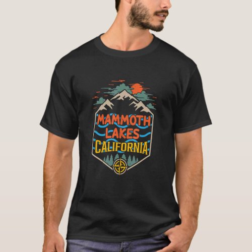 Mammoth Lakes California Vintage Mountain Lake Lan T_Shirt