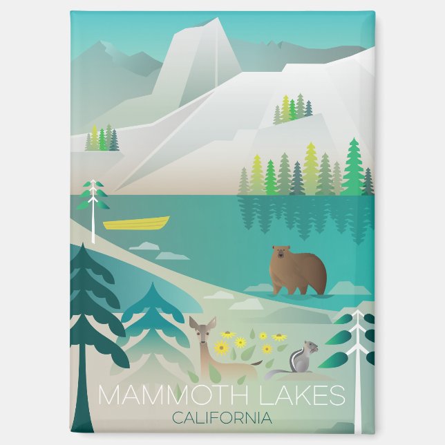Mammoth Lakes Refrigerator Magnet (Front)