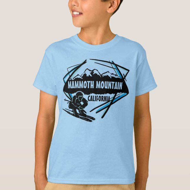 Mammoth Mountain California blue ski boys tee (Front)