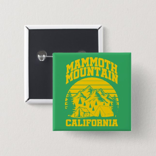 Mammoth Mountain,California Button (Front & Back)