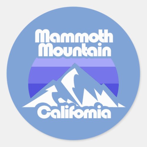 Mammoth Mountain California Classic Round Sticker