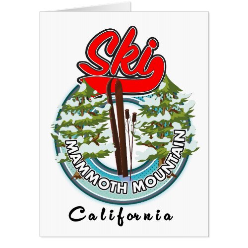 Mammoth Mountain California ski logo Card