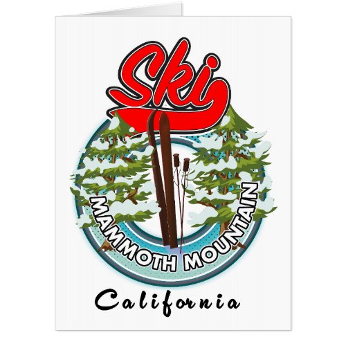 Mammoth Mountain California ski logo Card