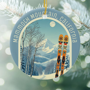 Mammoth Mountain California ski souvenir Ceramic Ornament