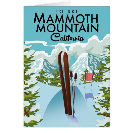 Mammoth Mountain California to ski Cards (Front)