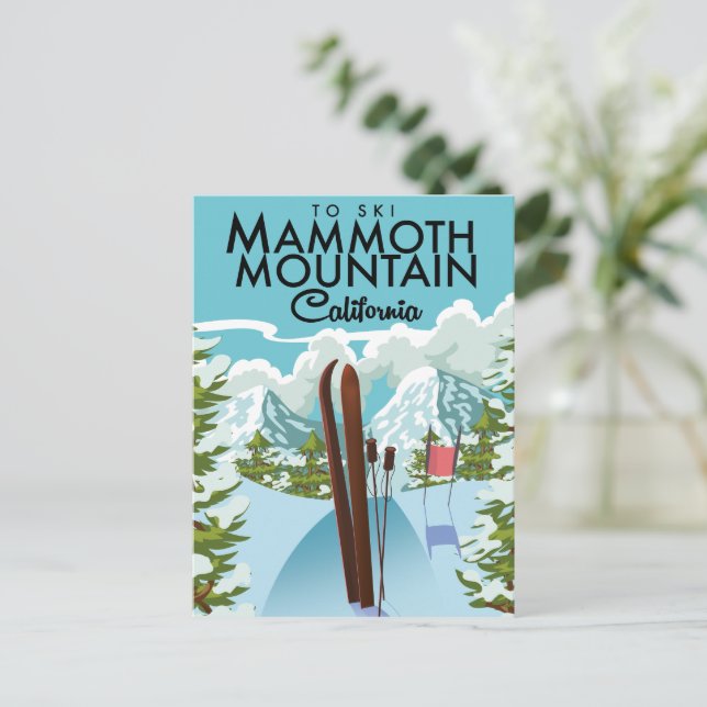 Mammoth Mountain California to ski Postcard (Standing Front)