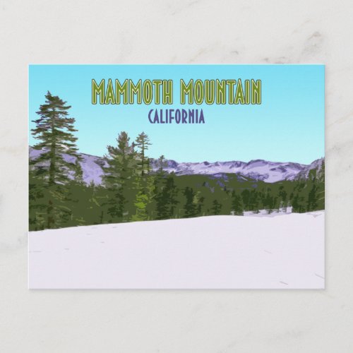 Mammoth Mountain Ski Resort California Vintage Postcard