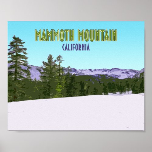 Mammoth Mountain Ski Resort California Vintage Poster