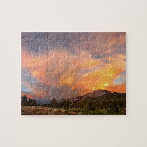 Mammoth Mountain Sunset from Minaret Summit Jigsaw Puzzle