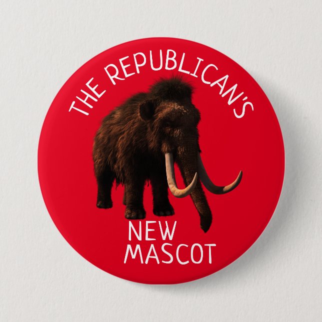 Mammoth New Mascot Button (Front)