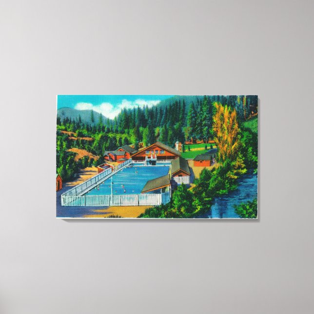 Mammoth Pool at Sol Duc Hot Springs Canvas Print (Front)