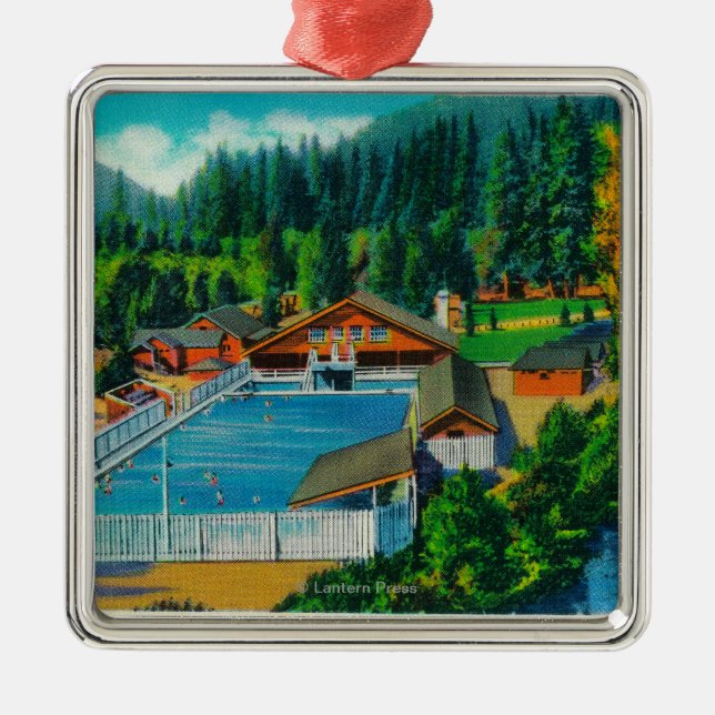 Mammoth Pool at Sol Duc Hot Springs Metal Ornament (Front)