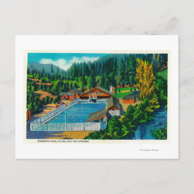 Mammoth Pool at Sol Duc Hot Springs Postcard (Front)
