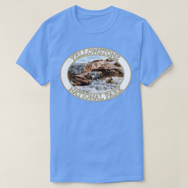 Mammoth Springs at Yellowstone National Park in Wy T-Shirt (Design Front)