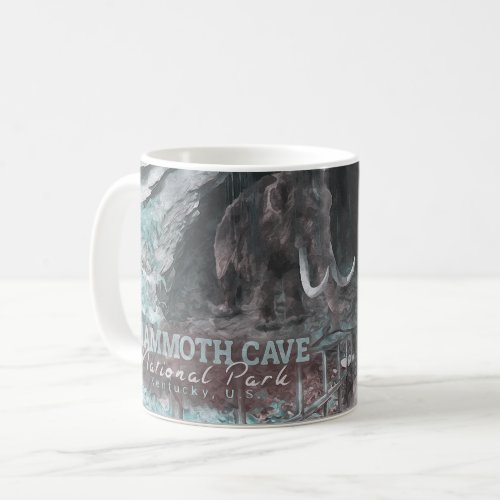 MAMMOTH WATERCOLOR _ MAMMOTH CAVE _ KENTUCKY US COFFEE MUG