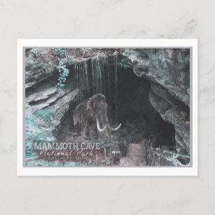 MAMMOTH WATERCOLOR - MAMMOTH CAVE - KENTUCKY US POSTCARD